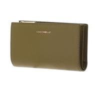 COCCINELLE Cuero Monedero Metallic Soft Wallet Seagrass Caqui