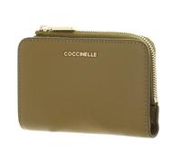 COCCINELLE Cuero Monedero Metallic Soft Wallet Seagrass Caqui