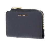 COCCINELLE Cuero Monedero Metallic Soft Wallet Stove Gris Azulado