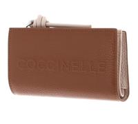 COCCINELLE Cuero Monedero Myrtha Maxi Log Wallet Cognac/Rosette marrón