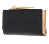 COCCINELLE Cuero Monedero Myrtha Maxi Log Wallet Noir/Betulla Negro