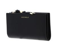 COCCINELLE Cuero Monedero Pansy Wallet Grained Leather Noir Negro