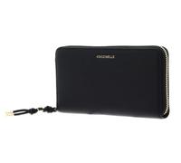COCCINELLE Cuero Monedero Pansy Wallet Grained Leather Noir Negro