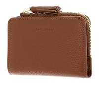 COCCINELLE Cuero Monedero Tassel Wallet Cognac marrón