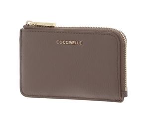 COCCINELLE Cuero Tarjetero Metallic Soft Card Holder Warm Taupe marrón Topo