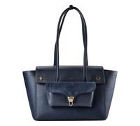 Coccinelle Double Beat Bolsa de hombro Piel natural 33 cm azul