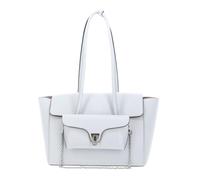 COCCINELLE Double Beat Grained Leather Handbag Snow