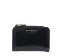 Coccinelle Metallic Shiny Wrinkled Monedero negro, cuero, mujer