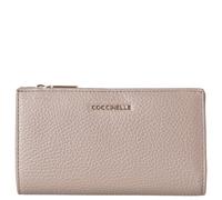 COCCINELLE Cuero Monedero Metallic Soft Wallet Warm Taupe marrón Topo