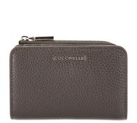 COCCINELLE Cuero Monedero Metallic Soft Wallet Fango Verde Oscuro