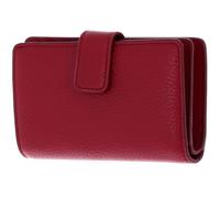 COCCINELLE Metallic Soft Mini Wallet Grained Leather Sangria