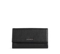 Coccinelle Metallic Soft Monedero negro, cuero, mujer