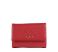 Coccinelle Metallic Soft RFID Monedero rojo, cuero, mujer