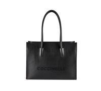 Coccinelle Myrtha Bolsa de hombro Piel natural 40 cm Compartimento para el portátil negro