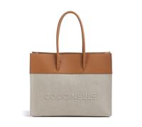 Coccinelle Myrtha Bolsa shopping marrón/beige, lona, mujer
