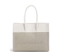 Coccinelle Myrtha Bolsa shopping natural/blanco, lona, mujer