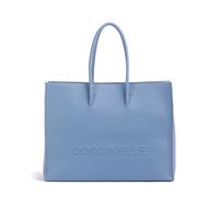 Coccinelle Myrtha Maxi Logo | Bolsa shopping | azul | cuero de vaca graneado