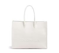 Coccinelle Myrtha Maxi Logo | Bolsa shopping | blanco | cuero de vaca graneado