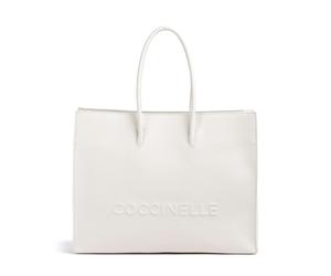 Coccinelle Myrtha Maxi Logo | Bolsa shopping | blanco | cuero de vaca graneado