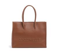Coccinelle Myrtha Maxi Logo Bolsa shopping marrón, cuero, mujer