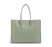 Coccinelle Myrtha Maxi Logo | Bolsa shopping | verde | cuero graneado