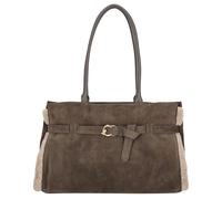 COCCINELLE Sabine Soft Handbag Suede Le. / Ec Fur / Gra. Le