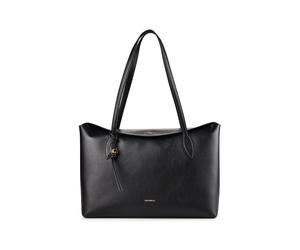 Coccinelle Thess Bolsa de hombro Piel natural 45 cm negro