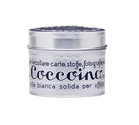 Coccoina Pegamento con olor a almendras, pasta de dextrina, transparente, lata de 125 g