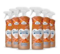 COCCOLATEVI Essenza per Ambienti Sandalo e Ambra 750 ml X 6 Profumatore per Ambienti, Armadi, Cassetti, Automobile, Ambiente, Profumo casa, Detergente Superfici, Antipolvere