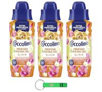 Coccolino Perfume para la colada Profumo per Bucato Elixir - Perfume líquido para la colada - con sándalo y madreselva 342 ml + llavero Beni Culinari gratis