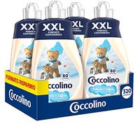 Coccolino Suavizante concentrado delicado y suave, 8 litros, 320 lavados, 4 x 80 lavados
