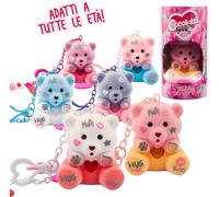 Coccolotti Love & Tell, Llavero Oso Aleatorio Sorpresa, 6 Ositos Adorables con Biberón con la Función de Grabar y Reproducir Tus Mensajes, Aprieta su Corazón para Grabar, +3 años, Famosa (CCL15000)