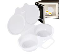 Cocedor de huevos para microondas | Hervidor de huevos para microondas,Huevos de bricolaje Huevos escalfados redondos Capacidad de 2 Vapor para el desayuno