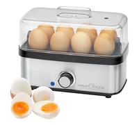 Cocedor de huevos ProfiCook® para hasta 8 huevos | función tortilla/picado | soporte para huevos y vaso medidor con recogedor de huevos | con indicador luminoso y zumbador | PC-EK 1275