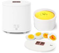 Cocedor de huevos rápido inteligente, multifunción, automático, con 4 modos de cocción, capacidad for 4 huevos, con apagado automático, ideal for cocinar al vapor, duros o pasados por agua en la coc