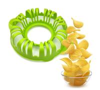 Cocedor de patatas al microondas, recipiente para cocinar las patatas sin aceite, saludable, fácil luz, sin grasa, apto también para frutas y verduras (verde)