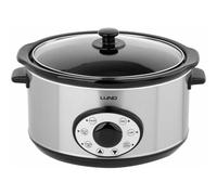 Cocedor lento - Lunes - 290W - 4.5L - Temporizador - Tazón de cerámica - Tapa de vidrio templado - Mangos aislantes