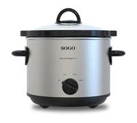 Sogo Olla de cocción lenta OLL-SS-10705 3 L 170 W Acero inoxidable Negro 3 funciones
