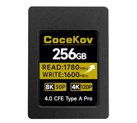 CoceKov Tarjeta de memoria CFexpress 4.0 tipo A de 256 GB de lectura de 1780 MB/s y escritura de 1600 MB/s para grabación de video RAW 4K 120P/8K 30P compatible con cámaras Sony a1/a7S III/FX3/a7m4