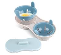 Cocer Huevos Microondas Huevos Poche Molde Cuece Escalfador de Huevos Cocedor de Huevos Escalfador Huevos Poche Hervidor de Huevos Egg Poacher para Vaporera Microondas