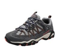 Cocey Par de botas de senderismo con aplicaciones de ante, versátiles zapatos de trekking para actividades, gris oscuro, 38 EU