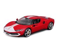 BBurago Coche a escala Ferrari 296 GTB Assetto Fiorano Rojo Blanco 1:18