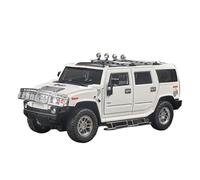 Coche a Escala Miniatura 1:18 For El Modelo De Coche Aleación De Simulación For Hummer H2 Mini, Exquisita Colección Adornos For Coches Todoterreno Réplica De Coche Modelo(White)