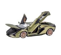 Coche a Escala Miniatura 1:18 For Lamborghini Sian FKP37, Miniatura Estática Aleación Zinc Modelo Coche For Hogar Decoración Creativa For El Hogar Réplica De Coche Modelo(Green)