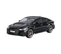 Coche a Escala Miniatura 1:24 For Audi RS7 Mini Simulación De Aleación De Zinc Modelo De Coche Exquisitos Adornos De Vehículo Decoración Réplica De Coche Modelo(Black)