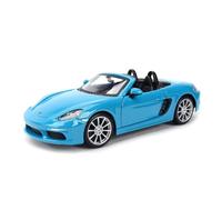 Coche a Escala Miniatura 1:24 For Porsche 718 Boxster Miniatura Aleación Fundición A Presión Estática Modelo Coche Adornos Estantería Decoración Réplica De Coche Modelo(Blue)