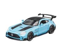 Coche a Escala Miniatura 1:24 para Benzs-GT GTR Réplica De Coche En Miniatura De Aleación De Zinc con Simulación Estática Adorno De Escritorio Réplica De Coche Modelo(Blue)
