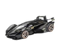 Coche a Escala Miniatura 1:24 para Lamborghini V12 GT Mini Coche Aleación Zinc Fundido A Presión A Escala Estática Ideal como Adorno Oficina Réplica De Coche Modelo(Black)
