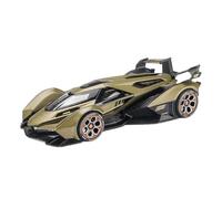 Coche a Escala Miniatura 1:24 para Lamborghini V12 GT Mini Coche Aleación Zinc Fundido A Presión A Escala Estática Ideal como Adorno Oficina Réplica De Coche Modelo(Green)