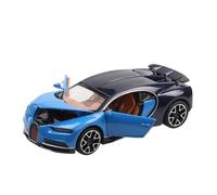 Coche a Escala Miniatura 1:32 For Bugatti Chiron Miniatura Simulación Aleación Modelo Coche Exquisitos Adornos Colección Decoración Réplica De Coche Modelo(Blue)